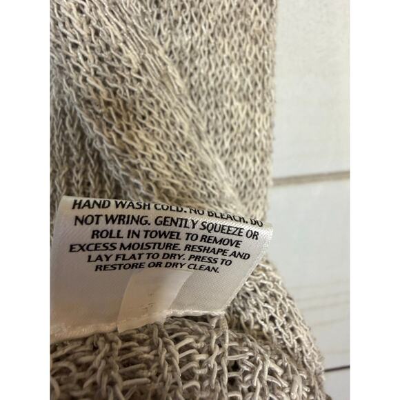 Eileen Fisher Size PP Petite Beige Knit Open Cardigan Super Chic Classy - Picture 3 of 6